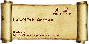 Labáth Andrea névjegykártya