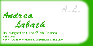 andrea labath business card